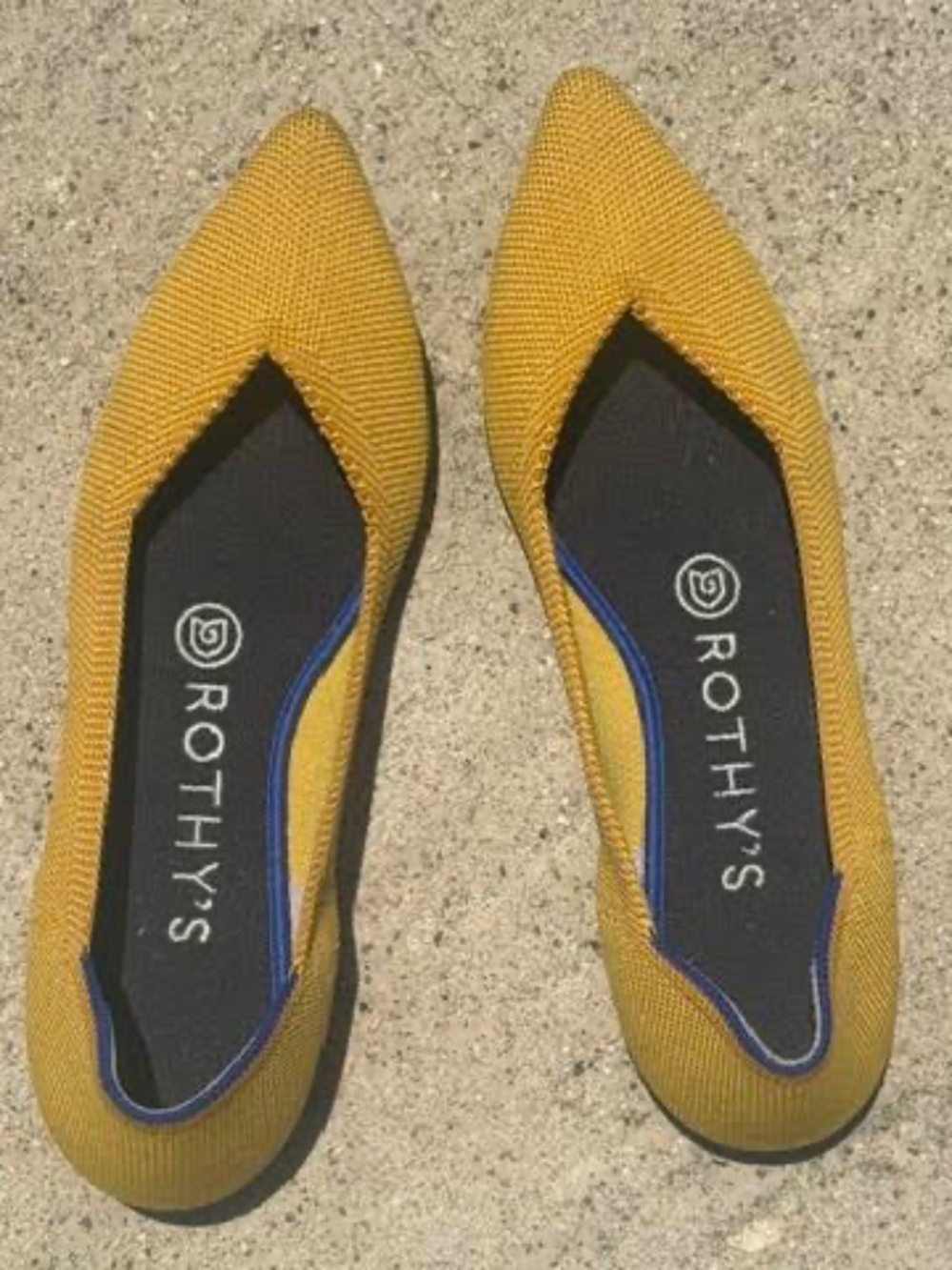 Rothy's The Point Flats Marigold Knit Washable Eco Friendly Size 6.5
